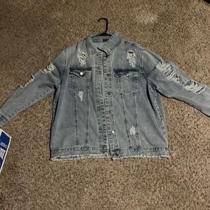 Ripped jean jacket